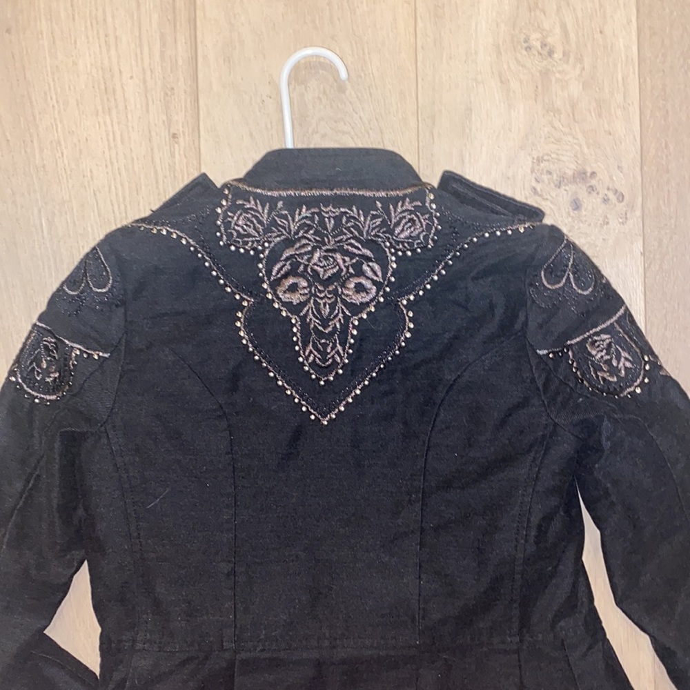 Free People Black Gold Embroidered Jacket - Picture 8 of 8